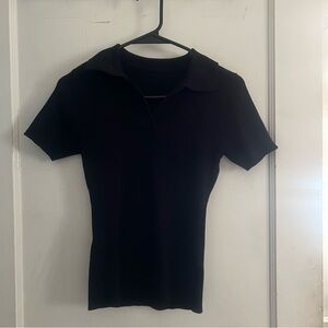 Classic Black Women's Polo Top